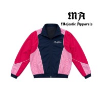 Custom Mens Contrast Panel Tracksuit Set - Lightweight Athletic Sports Jacket and Shorts Suit