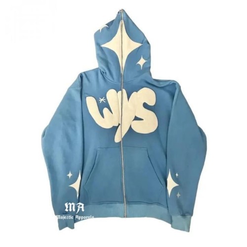 Majestic Apparels Made Custom unisex Hoodie with Puff printing Zip Up Cotton Fleece Hoodie