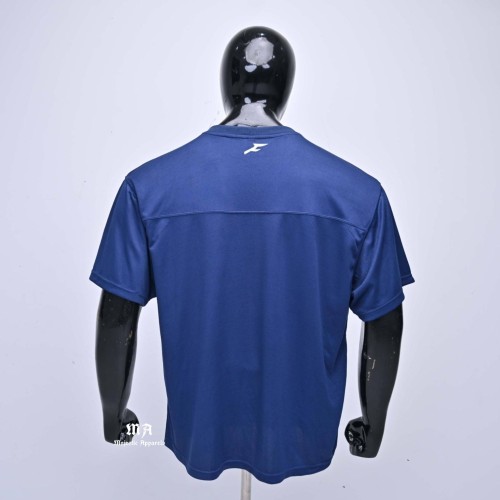 Mens Blue Short Sleeve V-Neck Jersey With Number 40 Heat Transfer Print Wholesale Breathable Regular Fit T-shirt