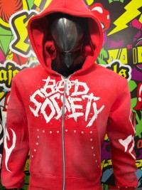 Custom Sunfade Wash Zip Up Hoodie & Baggy Sweatpants Set | Screen Printing | Rhinestones Streetwear