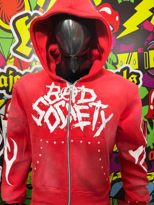 Custom Sunfade Wash Zip Up Hoodie & Baggy Sweatpants Set | Screen Printing | Rhinestones Streetwear