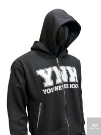 Premium Quality Custom Logo Tracksuit Zip Up Hoodies Front On Screen printing & Wide Leg Sweatpants