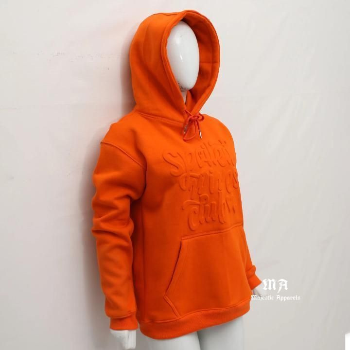 Premium Quality Custom Logo Women Hoodie With Embossed Printing front side 2 pocket Hoodie