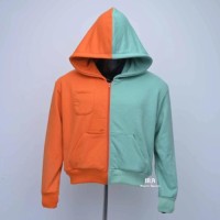 Premium Quality Custom Mens Hoodie 2 Tone Zip Up PC Cotton hoodie