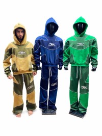 Premium Quality Custom Mens Premium Tracksuit sets with contrast Piping Panels design