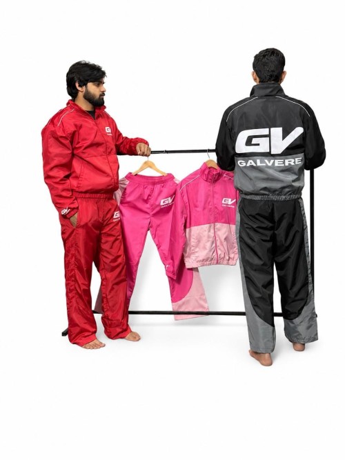 Custom OEM Memory Fabric Windbreaker Tracksuit Set | Screen Printing and Two-Tone Panel Design