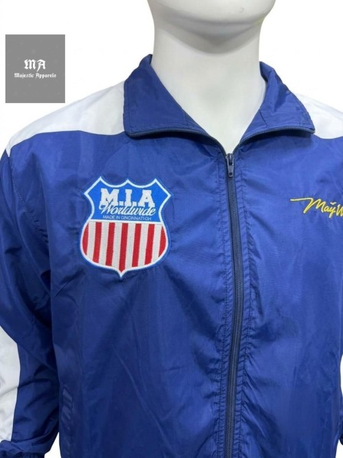 High Quality Custom Mens Nylon Tracksuit Set Full Zip Jacket & Pants Windbreaker Sportswear Casual Two Piece Training